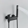 vanová baterie na zeď ARI, černá matná, skrytá výtoková Náhled obrázku produktu 4
