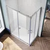 Eck Duschkabine 120x90x195cm Doppel Schiebetür Produktbild-Vorschau 2