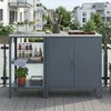 Outdoorset 'Bolognano' Standregal und Schrank Stahl Produktbild-Vorschau 6