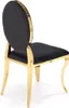 A black and gold chair on a white background. Podgląd zdjęcia produktu