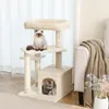 Two cats are on a cat tree in a living room setting. Náhľad obrázku produktu
