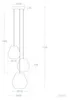 Pendelleuchte Geflochtenes Papier Trilla 3 Strahler Braun Produktbild-Vorschau 7