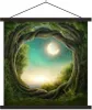 MuchoWow® Textilposter Wald - Mond - Sternenhimmel 120x120 Produktbild-Vorschau 1