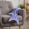 Meerjungfrau Decke Schwanz Kuscheldecke Kinder Mädchen Lila Produktbild-Vorschau 8
