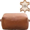 Vintage pouf sedák polštář stolička z kůže Fjord velký Náhled obrázku produktu 4