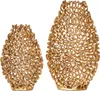 Filigranes Vasen 2er Set ABSTRACT LEAF 40cm gold Handarbeit Produktbild-Vorschau 9