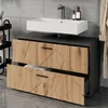 Mobiletto per lavabo Vicco Irma Antracite/Rovere dorato Anteprima dell’immagine prodotto 4