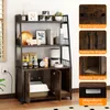 COSTWAY Katzenschrank mit Bücherregal, Ladestation, 3 Produktbild-Vorschau 9