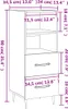 vidaXL Sideboard Hochglanz-Weiß 34,5x34x90 cm Holzwerkstoff Produktbild-Vorschau 8