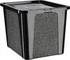 Contenitore in plastica KADAX da 30 l con coperchio, nero, Anteprima dell’immagine prodotto 4