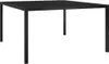 Tavolo da Giardino 130x130x72 cm Nero in Acciaio e Vetro Anteprima dell’immagine prodotto 5