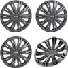 4x 13" Zoll Radkappen Schwarz Radzierblenden Radblenden 13 Produktbild-Vorschau 2