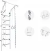 A collage of images showing a gymnastic ladder and its accessories. Produktbild-Vorschau