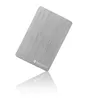 A silver external hard drive with a brushed metal finish is shown against a white background, with its reflection visible below. Náhľad obrázku produktu