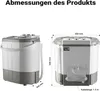 Kempingová práčka Wiltec 230 W 60 x 36 x 60 cm, mini práčka Náhľad obrázku produktu 3