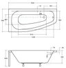 BADLAND Eckbadewanne Badewanne Luna LINKS 150x80 mit Produktbild-Vorschau 7