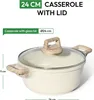 Cocotte et couvercle 24 cm beige - Tous feux dont induction Voir les images du produit 8