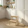 Sgabello in bambù con gradino KROK, altezza 46 cm, naturale Anteprima dell’immagine prodotto 2