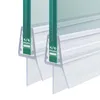 Close-up view of two shower door seals attached to glass panels. Anteprima dell’immagine prodotto