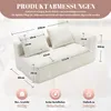 Bequemes 2-Sitzer Sofa, kein Zusammenbau nötig, flauschig Produktbild-Vorschau 3
