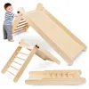 Toboggan en bois pour enfants avec échelle - Pliable et sûr Voir les images du produit 1