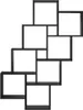 vidaXL Cube Shelf Black 90x15x119 cm odvozený výrobek ze Náhled obrázku produktu 4