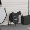 vidaXL Supporto per sella con 3 gambe in ferro nero Anteprima dell’immagine prodotto 3