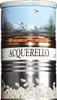 A close-up of a tin of Acquerello Carnaroli rice, featuring a landscape painting on the upper part of the tin and rice grains at the bottom. Produktbild-Vorschau