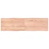 Tischplatte 180x50x(2-6) cm Massivholz Behandelt Baumkante Produktbild-Vorschau 1