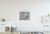 MuchoWow® Textilposter Blumen - Muster - Grün - Blau 60x45 Produktbild-Vorschau 2