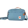 A blue crossbody bag with tan accents is shown against a white background. Anteprima dell’immagine prodotto