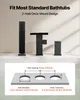 A black bathtub faucet set with a diagram showing installation measurements. Náhled obrázku produktu