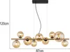 Globo Lighting Hängeleuchte Metall schwarz matt, 9x G9 LED Produktbild-Vorschau 4