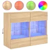Tv-wandmeubel met LED-verlichting 78,5x30x60,5 cm sonoma Productafbeelding-voorbeeld 1