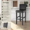 Tabouret de bar en cuir synthétique - noir, Lot de 4 Voir les images du produit 2