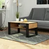 Akord Konferenční stolek Domi dub/černý 92x53x45 cm Náhled obrázku produktu 4