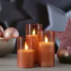 LED Kerze im Glas - Windlicht - Echtwachs - 3D Flamme - Produktbild-Vorschau 5