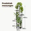Bamworld Blumenständer Schwarz, Metall Pflanzenständer Produktbild-Vorschau 2