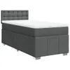 Boxspringbett mit Matratze Dunkelgrau 100x200 cm Stoff Produktbild-Vorschau 1
