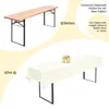 Biertafelhoezen, 10 stuks, ivoorwit, 260x110 cm, polyester, Productafbeelding-voorbeeld 6