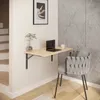 AKKE Ahorn Wandklapptisch mit silber-satin winkeln LxB: Produktbild-Vorschau 1
