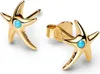 Boucles d'oreilles étoile de mer pour femmes, or IP de Voir les images du produit 2