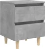 A concrete-effect nightstand with wooden legs. Náhľad obrázku produktu