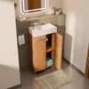Keramikwaschbecken mit Unterschrank 40 cm stehend Eiche Produktbild-Vorschau 12
