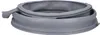 A gray rubber washing machine door seal is shown against a white background. Produktbild-Vorschau