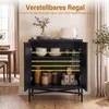 COSTWAY Aufbewahrungsschrank Sideboard mit Türen, Anrichte Produktbild-Vorschau 4