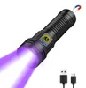 Wiederaufladbare UV Taschenlampe 395nm, Schwarzlicht & LED Produktbild-Vorschau 1