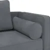 vidaXL Chaiselongue mit Kissen Dunkelgrau Samt Produktbild-Vorschau 6