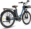 A blue electric bicycle is shown against a white background. Podgląd zdjęcia produktu
