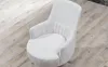 Weiß Farbe 1-Sitzer Wohnzimmer Stoff Sessel Modern Design Produktbild-Vorschau 3